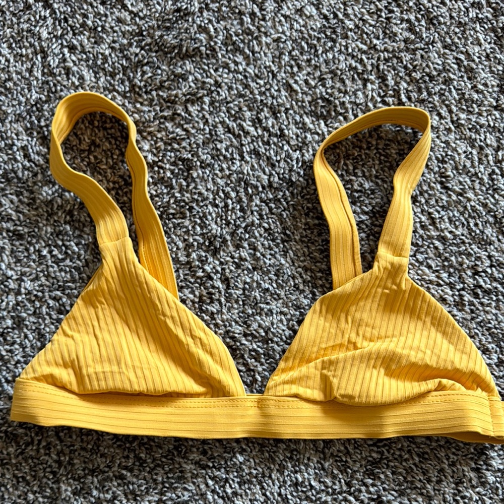 Yellow Ribbed Bralette